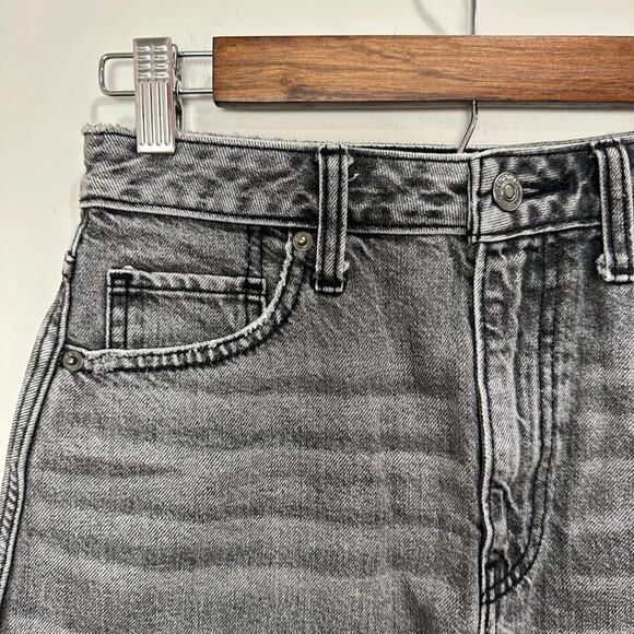 Abercrombie & Fitch Black Acid Wash Denim Mini Skirt – Size 26 - Picture 6 of 10